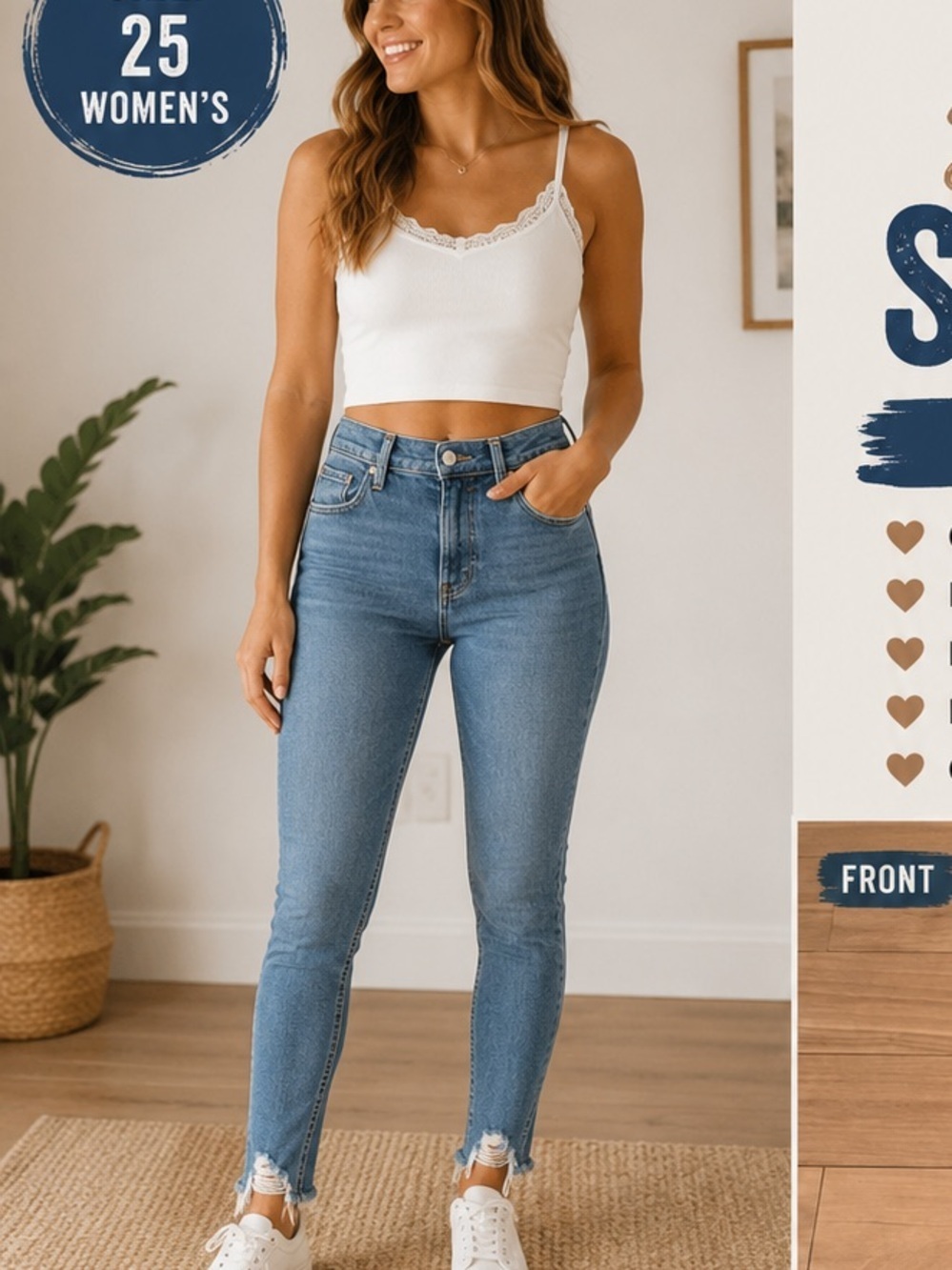 711 distressed skinny Women's Blue Jeans size 25 no stains or wear